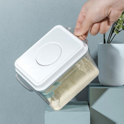 1L Plastic Airtight Transparent Food Storage Can Grain Milk Powder Jar Container 1L Plastic Airtight Transparent Food Storage Can Grain Milk Powder Jar Container