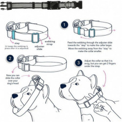 Collier de suivi de chien réfléchissant réglable avec Airtag Waterproof Holder Case