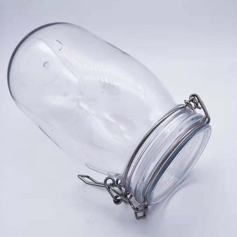 Pot de stockage en plastique 1650ml avec couvercle étanche hermétique farine de cuisine pâtes épices s