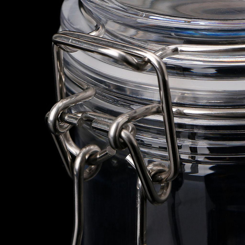 Pot de stockage en plastique 1650ml avec couvercle étanche hermétique farine de cuisine pâtes épices s