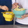 1 Set Popcorn Bowl Food Grade Foldable Large Capacity Popcorn Bucket with Lid Kitchen Supplies