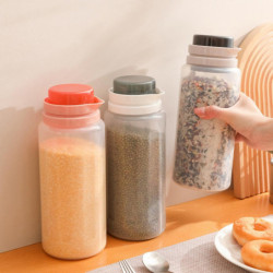 Storage Jar with Lid Transparent Visible Storage Plastic Space Saving Food Storage Canister Kitchen Storage Jar with Lid Transparent Visible Storage Plastic Space Saving Food Storage Canister Kitchen