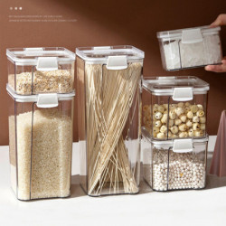 460ML/700ML/1300ML/1800ML Storage Jar Transparent Food Storage Box Seasoning Storage Jar for Home
