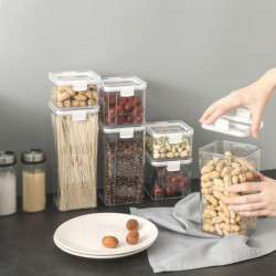 460ML/700ML/1300ML/1800ML Storage Jar Transparent Food Storage Box Seasoning Storage Jar for Home