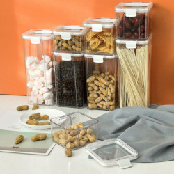 460ML/700ML/1300ML/1800ML Storage Jar Transparent Food Storage Box Seasoning Storage Jar for Home