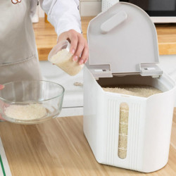 Kitchen Metering Rice Storage Box Home Food Flour Barrel Bucket