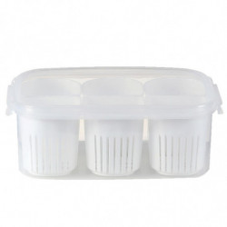 Fresh-keeping Box Plastic Storage Box Drainable Transparent Lid Food Preservation Plastic Food Organ