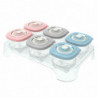 6pcs 120ml Large Capacity With Airtight Lid Baby Food Container Feeding Reusable