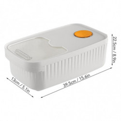 Grain Rice Storage Bin Rice Container Plastic Large Capacity Airtight with Lid Rice Bin for Grain Cereal Flours