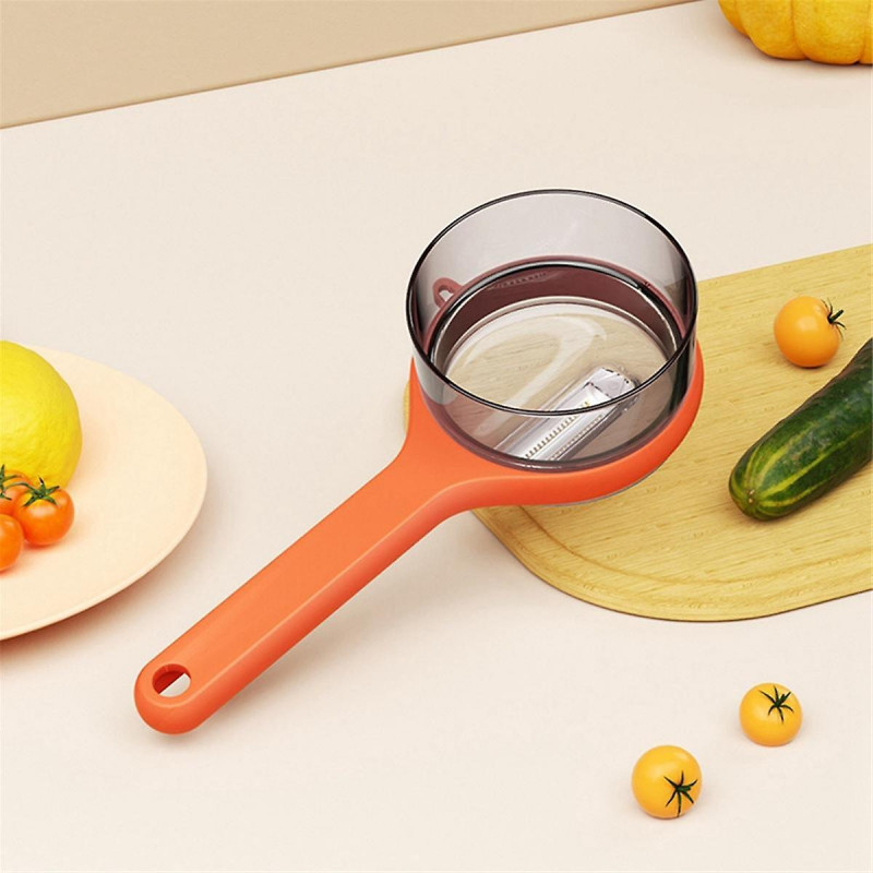 Peeling Carrot with Storage Box, Peeler with Storage Bucket, Storage Peeler Orange Peeling Carrot with Storage Box, Peeler with Storage Bucket, Storage Peeler Orange