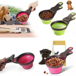 2 Pcs Pet Food Scoop Measuring Cup, Silicone Measuring Pet Food Spoon, Multi Functional Scoop 2 Pcs Pet Food Scoop Measuring Cup, Silicone Measuring Pet Food Spoon, Multi Functional Scoop