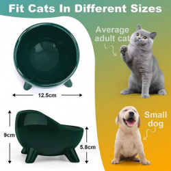 Cat Bowl Ceramic Raised Bowl For Cat/puppy, Angled Orthopedic Bowl For Adult Cat/kitten For Food Cat Bowl Ceramic Raised Bowl For Cat/puppy, Angled Orthopedic Bowl For Adult Cat/kitten For Food
