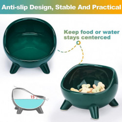Cat Bowl Ceramic Raised Bowl For Cat/puppy, Angled Orthopedic Bowl For Adult Cat/kitten For Food Cat Bowl Ceramic Raised Bowl For Cat/puppy, Angled Orthopedic Bowl For Adult Cat/kitten For Food