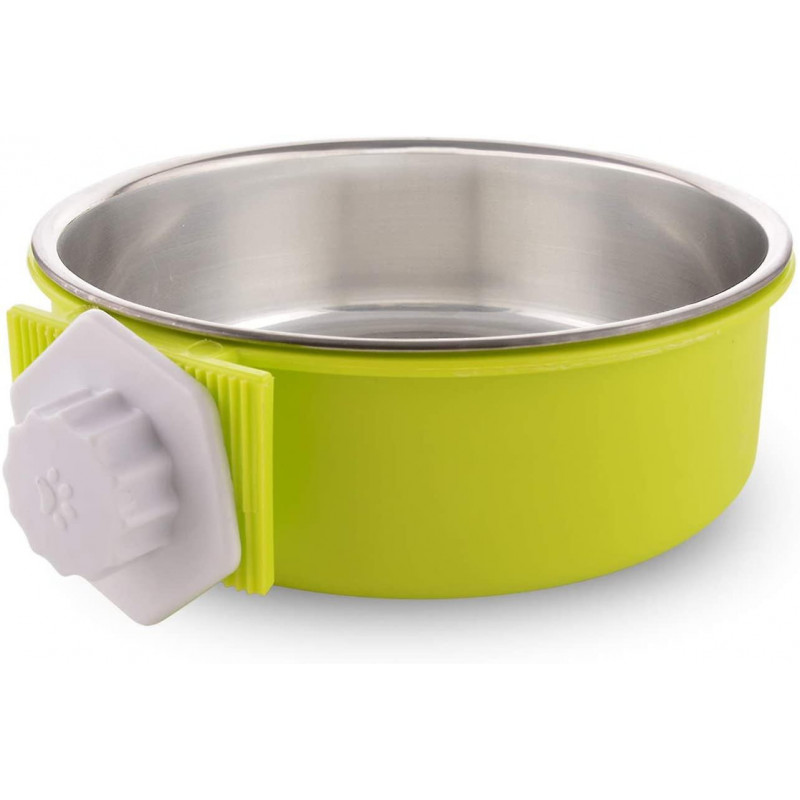 Cage pour chien Bol amovible En acier inoxydable Bol suspendu Cage pour animaux de compagnie Petit bol d’eau [...]