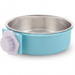 Cage pour chien Bol amovible En acier inoxydable Bol suspendu Cage pour animaux de compagnie Petit bol d’eau [...]