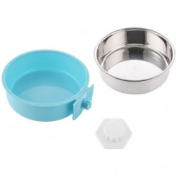 Cage pour chien Bol amovible En acier inoxydable Bol suspendu Cage pour animaux de compagnie Petit bol d’eau [...]