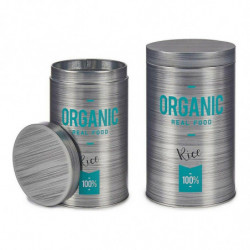 Tin Rice 10,4 x 18,2 x 10,4 cm 10,8 x 18 x 10,8 cm Grey Tin Tin Rice 10,4 x 18,2 x 10,4 cm 10,8 x 18 x 10,8 cm Grey Tin