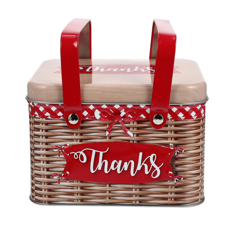 Dining Room Table Decor Snack Box Metal Storage Tin Candy Box Biscuit Storage Tin