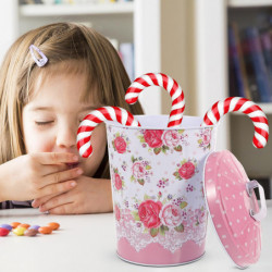 European Style Storage Bucket With Lid Candy Storage Bucket Snack Bucket Tinplate Box(3L) European Style Storage Bucket With Lid Candy Storage Bucket Snack Bucket Tinplate Box(3L)