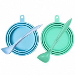 4pcs Pet Food Can Cover and Spoon Set Cat Food Can Lids Dog Food Tin Lid 4pcs Pet Food Can Cover and Spoon Set Cat Food Can Lids Dog Food Tin Lid