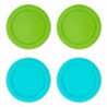 4pcs Spill Proof For Dustproof Heat Resistant Silicone Lid Jar Seal Preservation 4pcs Spill Proof For Dustproof Heat Resistant Silicone Lid Jar Seal Preservation