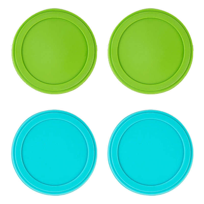 4pcs Spill Proof For Dustproof Heat Resistant Silicone Lid Jar Seal Preservation