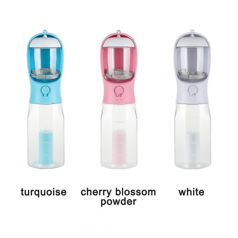 Dog Water Bottle Replaceable Waste Bags Cat With Food Container Outdoor Pet