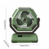 2024 New Shaking Head Outdoor Fan Silent 6-inch Lighting Digital Display Large Capacity Portable Camping Fan Flye244285