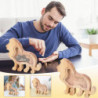 Lions Solid Wood High-capacity Coin Storage Innovative Transparent Currency And Various Types Of Storage Jars FLYE2233 Lions Solid Wood High-capacity Coin Storage Innovative Transparent Currency And Various Types Of Storage Jars FLYE2233