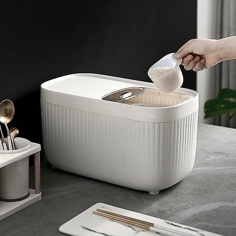 Kitchen Luxury Rice Bucket Insect Proof Moisture Proof Sealing with Scale Storage Box Flour Grains