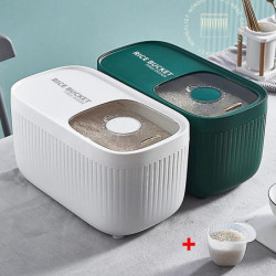 Kitchen Luxury Rice Bucket Insect Proof Moisture Proof Sealing with Scale Storage Box Flour Grains