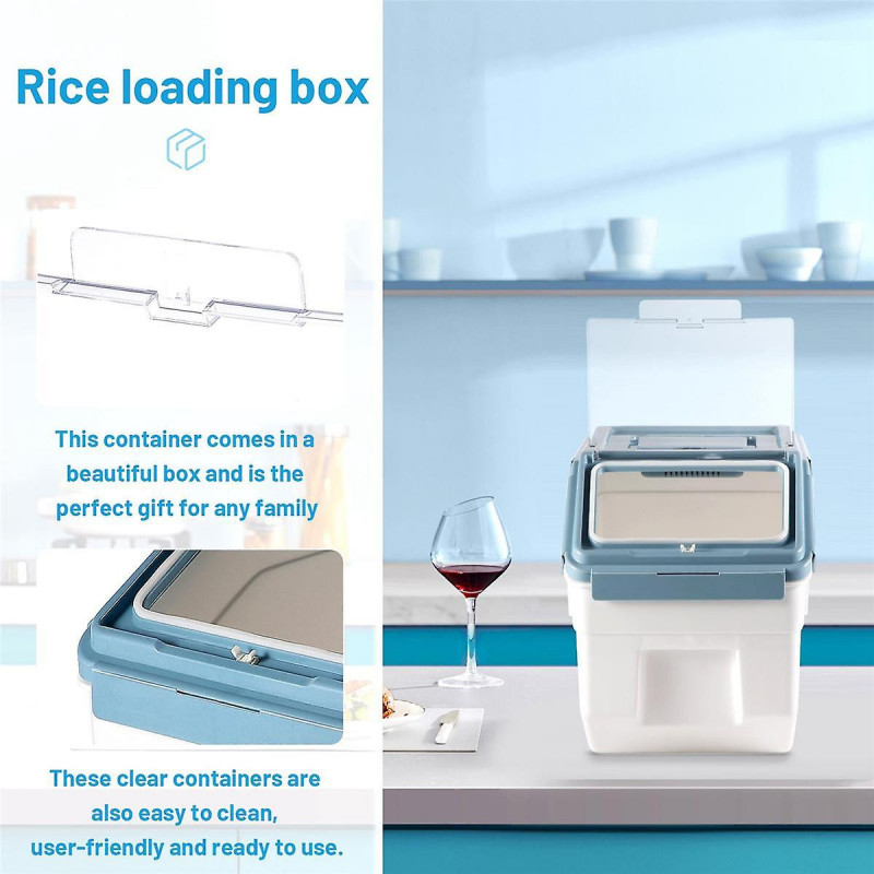 Food Storage Box Plastic Kitchen Lunch Box with Lid Sealed Moisture-Proof Storage Box Pet Dog Food