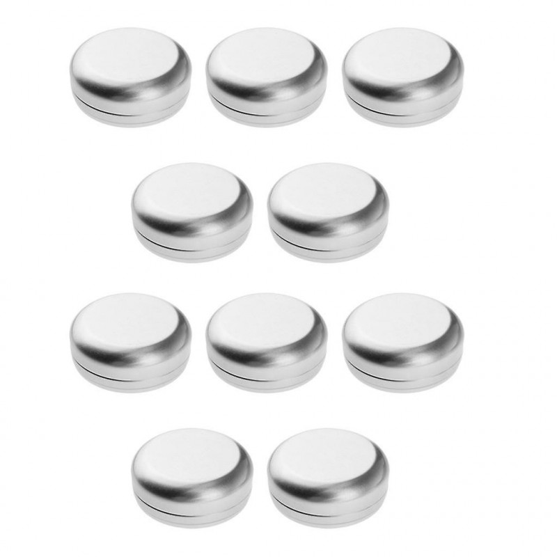 Récipient en boîtes en aluminium de 100 ml, 10 pots de couvercle à vis ronde boîtes de stockage en métal, boîtes [...]
