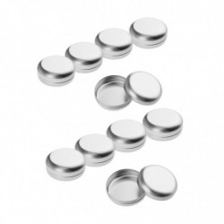 Récipient en boîtes en aluminium de 100 ml, 10 pots de couvercle à vis ronde boîtes de stockage en métal, boîtes [...]