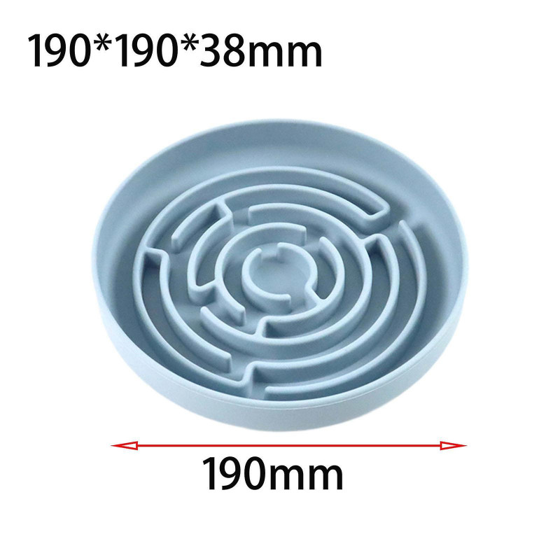 Slow feed Bowl Easy to Clean Silicone Dog Food Bowl for Pets Dogs Puppy Cats Blue