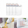 4pcs Distributeur de céréales Boîte de stockage de riz Farine Conteneur Tasse à mesurer 4pcs Distributeur de céréales Boîte de stockage de riz Farine Conteneur Tasse à mesurer