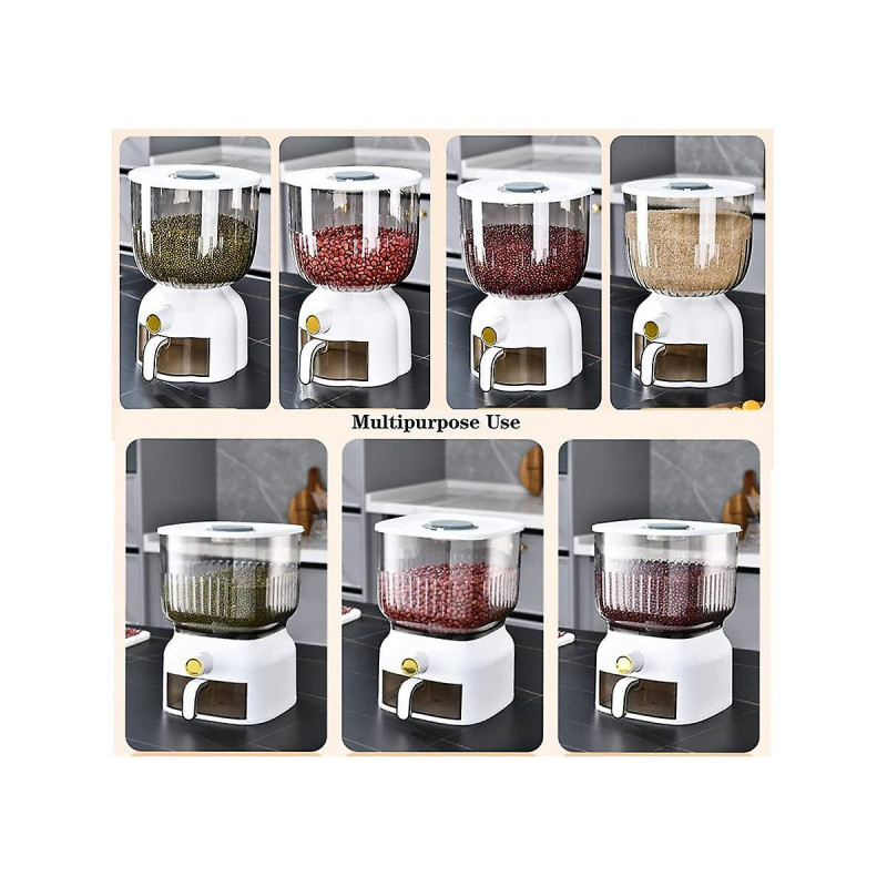 10kg Kitchen Nano Bucket Insect-proof Moisture-proof Sealed Rice Bucket Grain Pet Food Storage Cont
