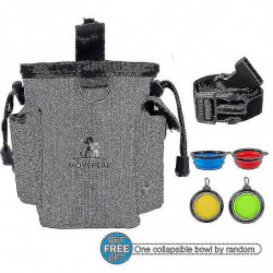 Dog Walking Bag Dog Treat Training Pouch With Multiple Pockets, Crossbody Bag Attaches To Waist