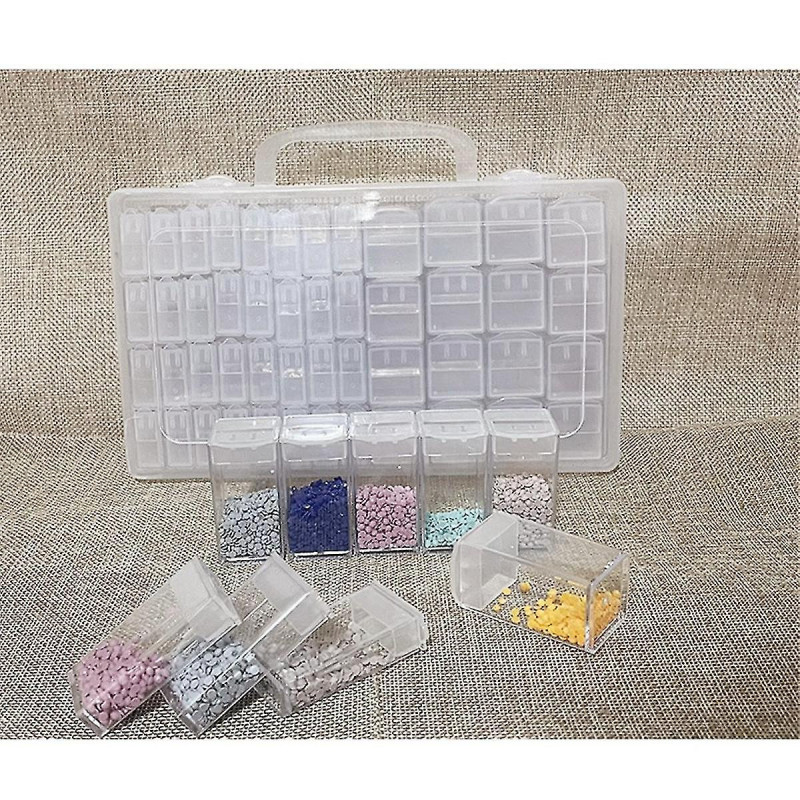 48 Slots Seed Storage Organizer In 2 Sizes With Label Stickers, Durable Portable Seed Container Box