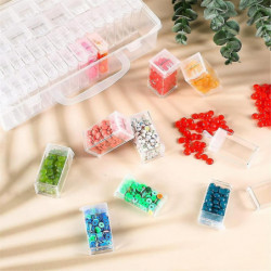 48 Slots Seed Storage Organizer In 2 Sizes With Label Stickers, Durable Portable Seed Container Box