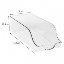 TY-9046 Refrigerator Beverage Can Storage Box Transparent PET Container (BPA Free, No FDA)