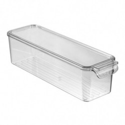 TY-9068 Refrigerator Food Organizer Clear PET Container Bin with Lid (BPA-Free, No FDA)
