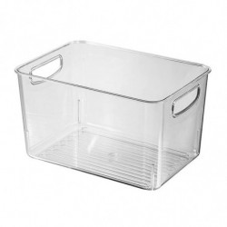 TY-9048 Refrigerator Food Organizer Transparent PET Storage Box, Size M (BPA Free, No FDA)