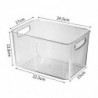 TY-9048 Refrigerator Food Organizer Transparent PET Storage Box, Size M (BPA Free, No FDA)