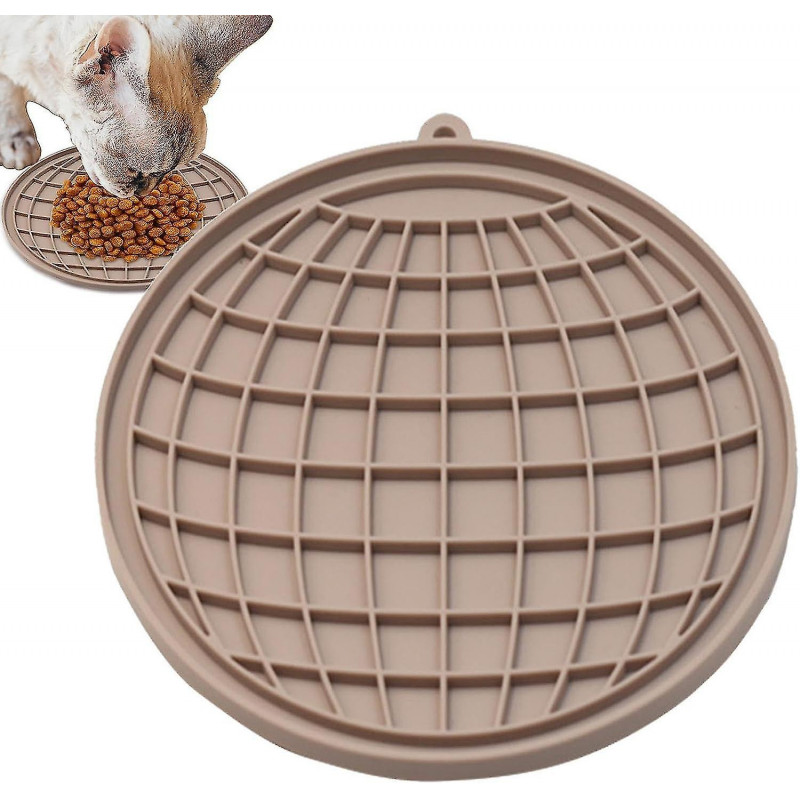 Cat Slow Feeder, Dog Lick Pads, Fish Shape Silicone Puzzle Feeder Pet Fun Lick Mat Anti-slping Pet Slower Food
