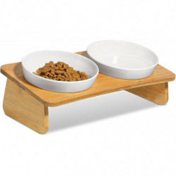 Cat Bowl With Stand, Cat Bowl Kit, 2 Pack Feeding Plates, Pet Spine Protect Cat Bowl With Stand, Cat Bowl Kit, 2 Pack Feeding Plates, Pet Spine Protect