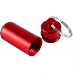 2 Colored Aluminum Alloy Round Pill Bottles, Emergency Jar, Waterproof Outd 2 Colored Aluminum Alloy Round Pill Bottles, Emergency Jar, Waterproof Outd