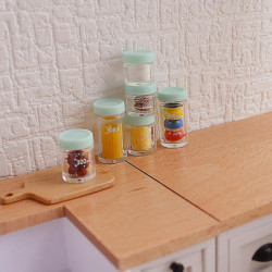 8pcs 1/12 1/6 Scale Miniature Food Container Mini Storage Can For Blyth Barbies Doll Kitchen Toy Li 8pcs 1/12 1/6 Scale Miniature Food Container Mini Storage Can For Blyth Barbies Doll Kitchen Toy Li
