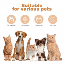 3pcs Medium Candy Colored Round Bowl Plastic Foods Container for Pet Dog Cat Random Color