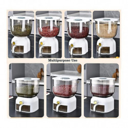 10KG Kitchen Nano Bucket Insect-Proof Moisture-Proof Sealed Rice Bucket Grain Pet Food Storage Cont 10KG Kitchen Nano Bucket Insect-Proof Moisture-Proof Sealed Rice Bucket Grain Pet Food Storage Cont